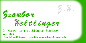 zsombor weltlinger business card